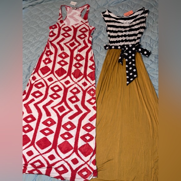 Medium 2 Long Maxi Dress Lot - Ann Taylor Loft and Mon Ami - NWOT - Picture 2 of 2